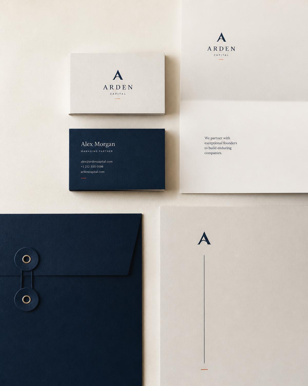 Stationery system for a professional services firm